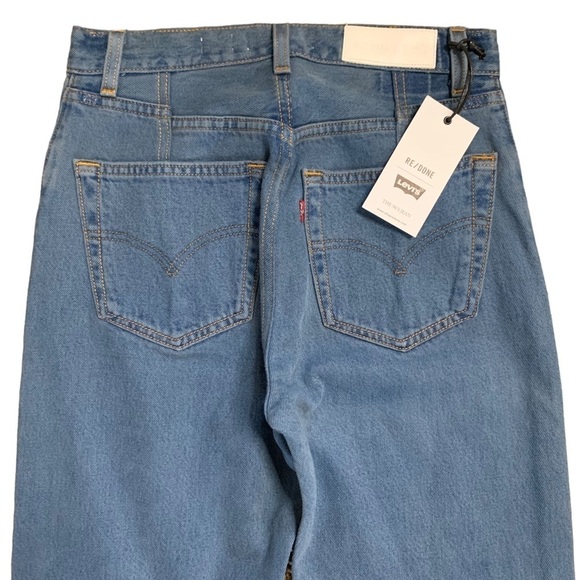 RE/DONE Levi’s Button Fly Tinted Steel Blue 90’s Jeans New With Tags - Picture 6 of 15